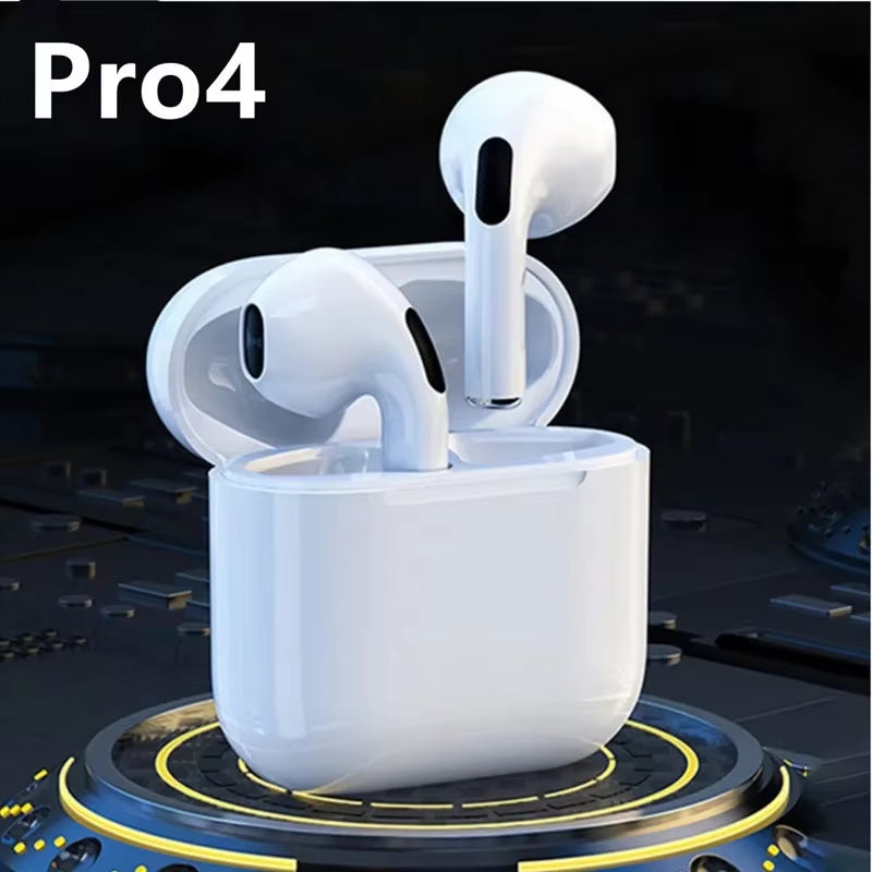 Pro 4 TWS Wireless Bluetooth 5.3 Earbuds with Microphone and Waterproof Design for Xiaomi and iPhone