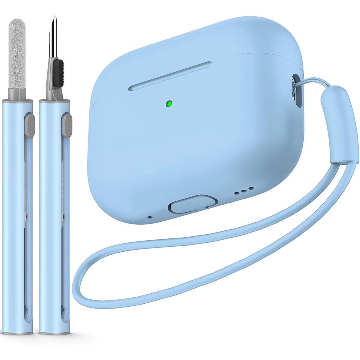 AirPods Pro Protective Silicone Case with Cleaning Kit for 1st and 2nd Generation