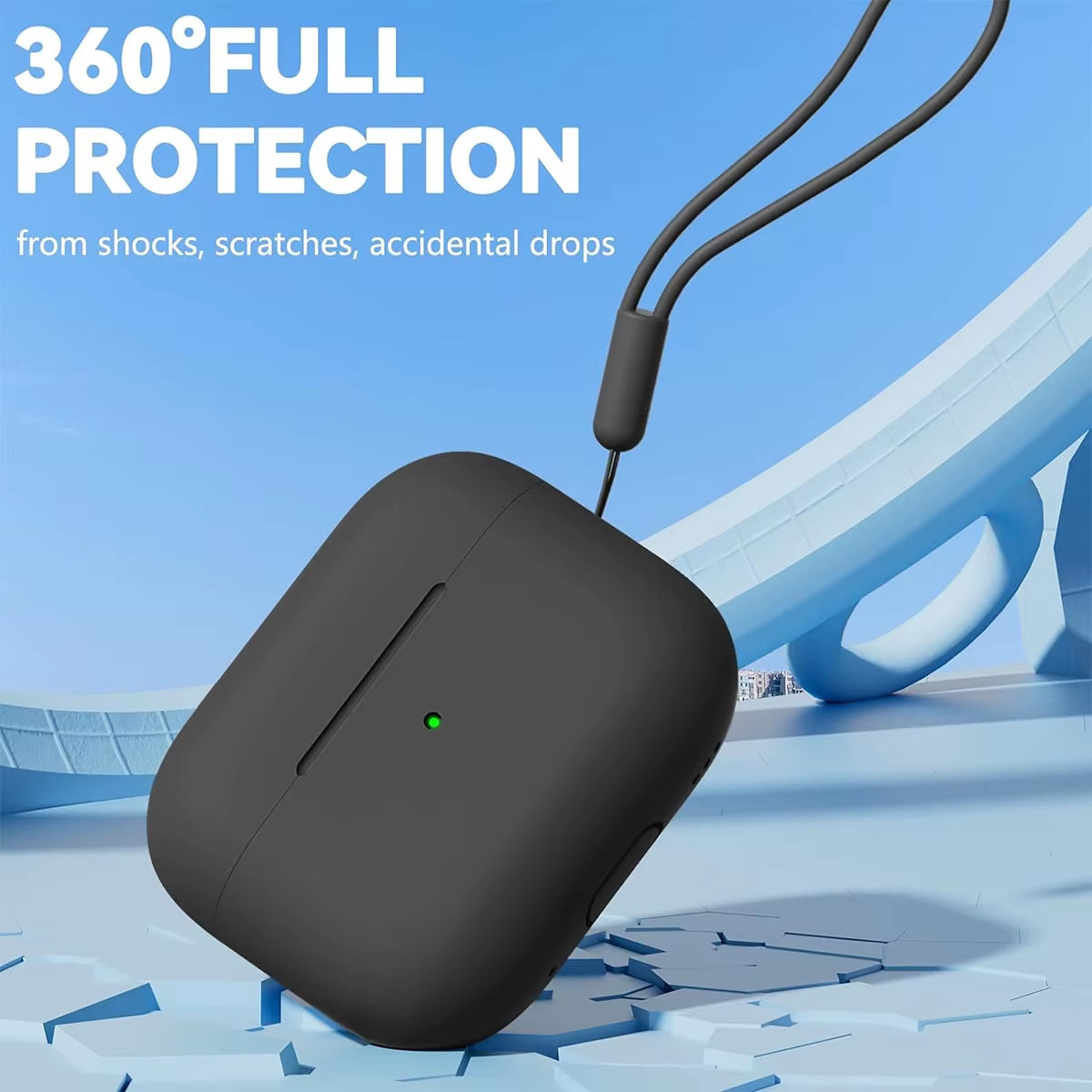 AirPods Pro Protective Silicone Case with Cleaning Kit for 1st and 2nd Generation