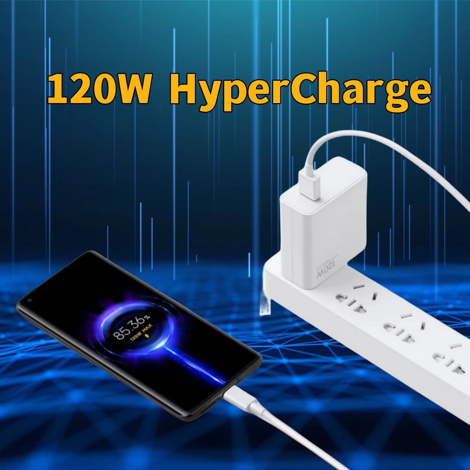 Xiaomi 120W Turbo Fast Charge Original Charger Adapter for Redmi Note 11, 12, 13 Pro Plus 5G, Mi 14, 13, 13T (EU/US) with Cable